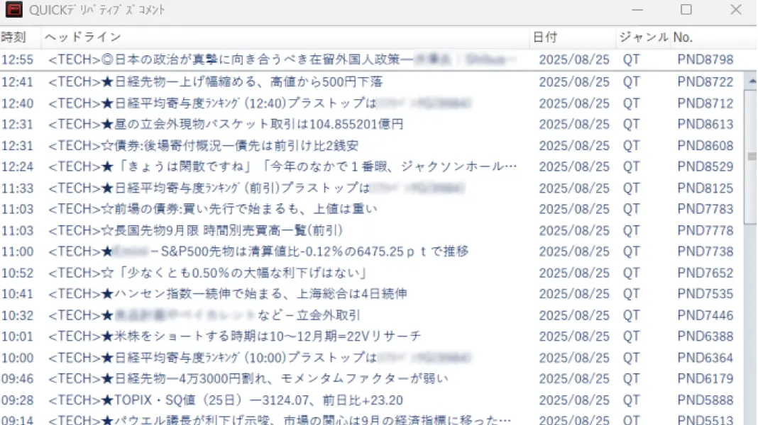 QUICKコメントサービス「QUICKデリバティブズコメント」プロが語る、デリバティブ市場の真実に迫るニュース