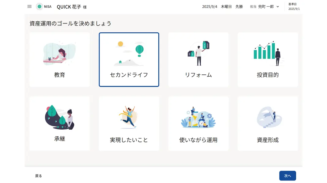 ゴールベースアプローチ型投資一任業務支援 顧客一人ひとりの人生目標に寄り添い、信頼関係を深める伴走サービス