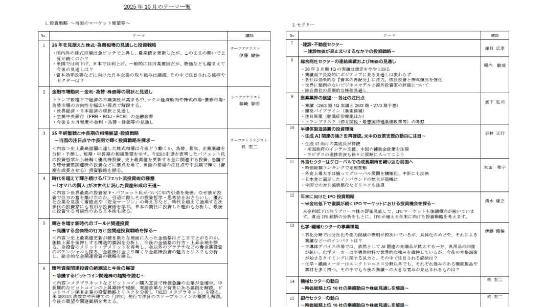 QUICKリサーチサービス 営業員向け勉強会